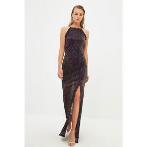 Trendyol Frilled Purple Evening Dress & Graduation Dress