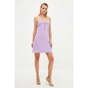 Trendyol Lilac Button Detailed Dress