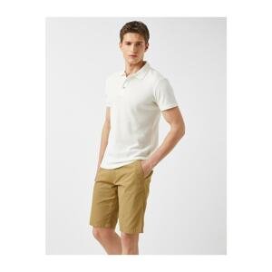 Koton Men's Polo Neck T-Shirt Short Sleeve Cotton