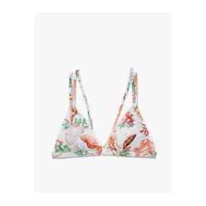 Koton Women's Respect Life - Legislative Respect | Sahika Ercümen X Patterned Bikini Top