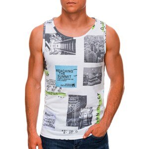 Edoti Men's printed tank top S1481