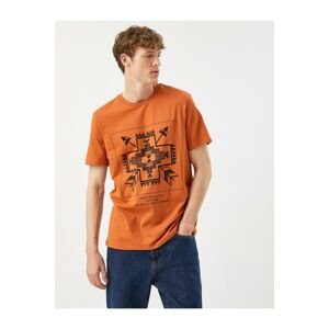 Koton Men's Printed T-Shirt Cotton