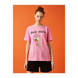 Koton Women's Printed T-Shirt Crew Neck Cotton