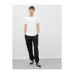 Koton Men's Black Cargo Pocket Jogger Sweatpants