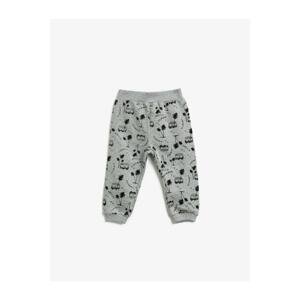 Koton Baby Boy Gray Printed Normal Waist Sweatpants