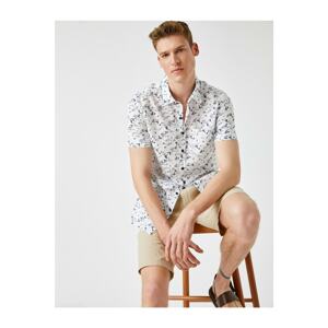 Koton Patterned Shirt Slim Fit Short Sleeve Cotton