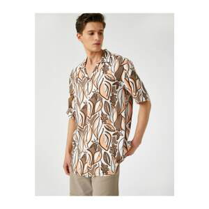 Koton Men's Short Sleeve Shirt Patterned