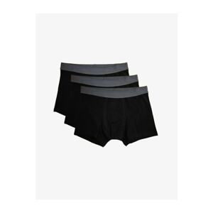 Koton Men's Black Cotton Boxer Set