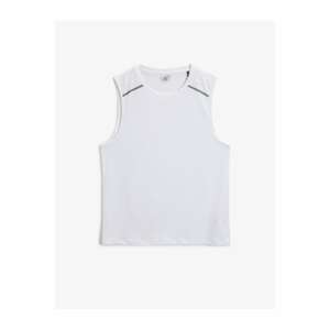 Koton Men's White Stripe Detailed Tanktop