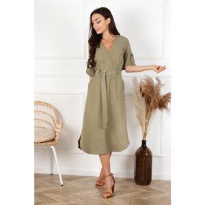 Merce Woman's Dress Gala Khaki