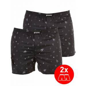 2PACK men's shorts Meatfly black (Agostino - Black Sanchez)