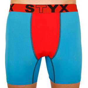 Men's functional boxers Styx blue with red rubber (W961)