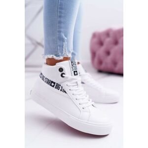 Women's High Leather Sneakers Big Star EE274356 White