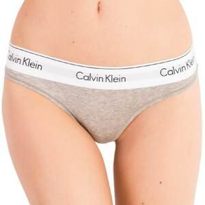 Women's thong Calvin Klein gray (F3786E-020)