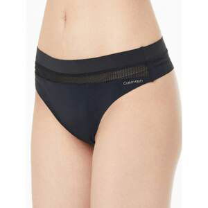 Women's thong Calvin Klein black (QF6047E-UB1)