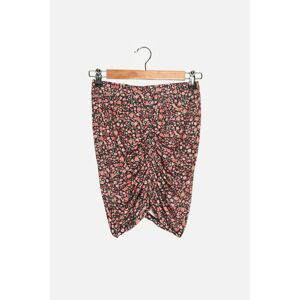 Trendyol Multicolored Floral Mini Knitted Skirt