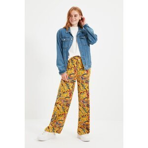 Trendyol Yellow floral Trousers