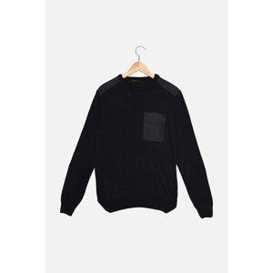 Trendyol Navy Blue Men's Slim Fit Crew Neck Knitwear Sweater