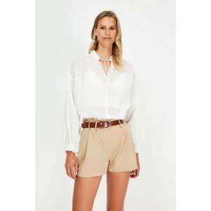 Trendyol Beige Belted Shorts & Bermuda