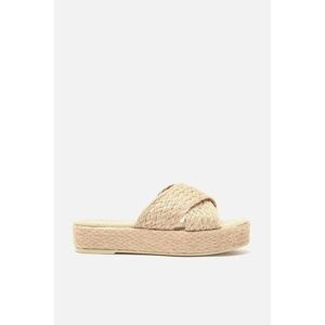 Trendyol Light Beige Women's Slippers