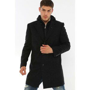 PLT8371 DEWBRRY MEN'S COAT-DOTTED BLACK