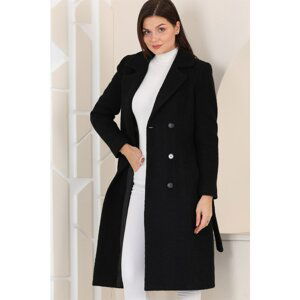 Z6678 DEWBERRY LADIES COAT-BLACK