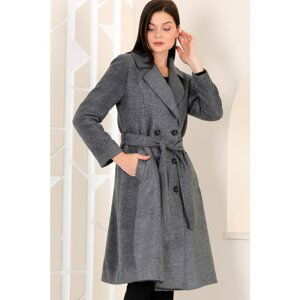 Z6678 DEWBERRY WOMEN'S COAT-ANTHRACITIS