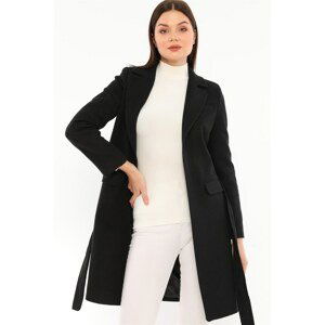 Z6673 DEWBERRY WOMEN'S COAT-BLACK