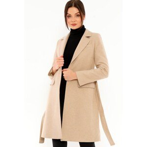 Z6673 DEWBERRY WOMEN'S COAT-BEIGE