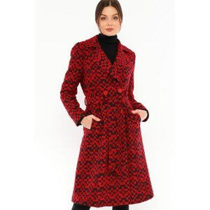 Z6678 DEWBERRY LADIES COAT-BURGUNDY