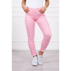 Colorful jeans light pink