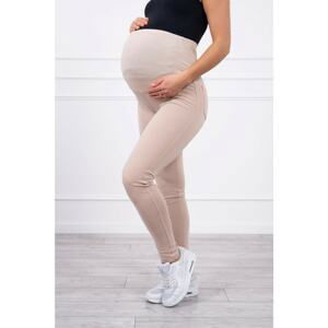 Cotton maternity pants beige