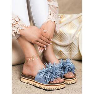 SHELOVET FASHIONABLE FLIP-FLOPS WITH TASSELS