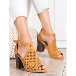 SHELOVET BUILT-IN OPENWORK SANDALS