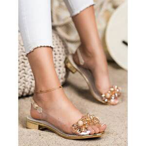 SABATINA TRANSPARENT SANDALS WITH CRYSTALS