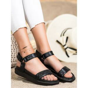 SEASTAR BLACK ECO LEATHER SANDALS