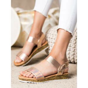 KAYLA SHINY ECO LEATHER SANDALS