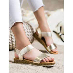 KAYLA SHINY ECO LEATHER SANDALS