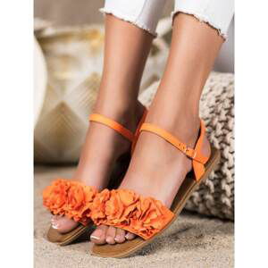 SHELOVET FASHIONABLE ORANGE SANDALS