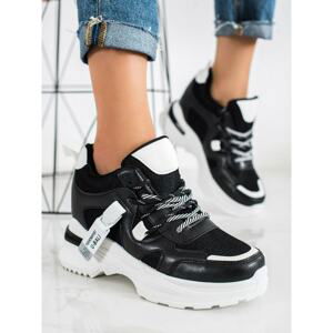 SHELOVET BLACK SNEAKERS FASHION