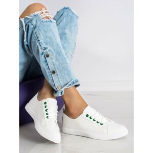 SHELOVET OPENWORK SNEAKERS MADE OF ECO LEATHER