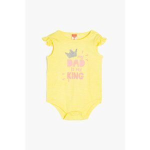 Koton Baby Girl Yellow Yellow Baby Boy Written Printed Zipper Zibin