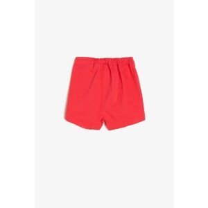 Koton Red Baby Girl Pocket Detailed Shorts