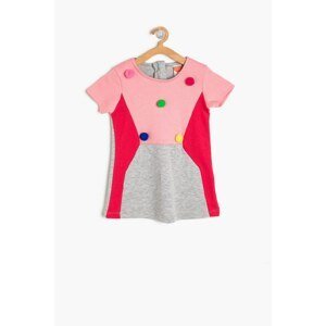 Koton Pink Baby Girl Color Block Dress