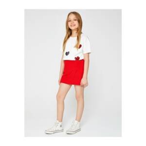 Koton Girl Red Mini Skirt