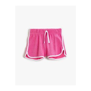 Koton Girl Pink Stripe Detailed Sort Cotton