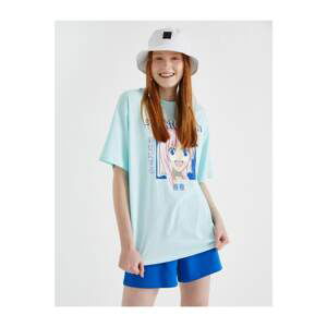 Koton T-Shirt - Blue - Regular