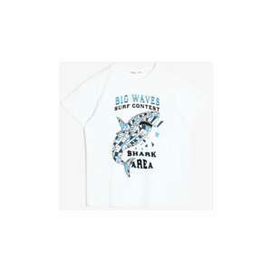 Koton Boys White Printed T-shirt