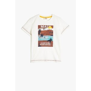 Koton Boy's Crew Neck Printed Short Sleeved T-Shirt 0ykb16485tk