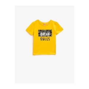 Koton Baby Boy Yellow Cotton Short Sleeve Crew Neck T-Shirt